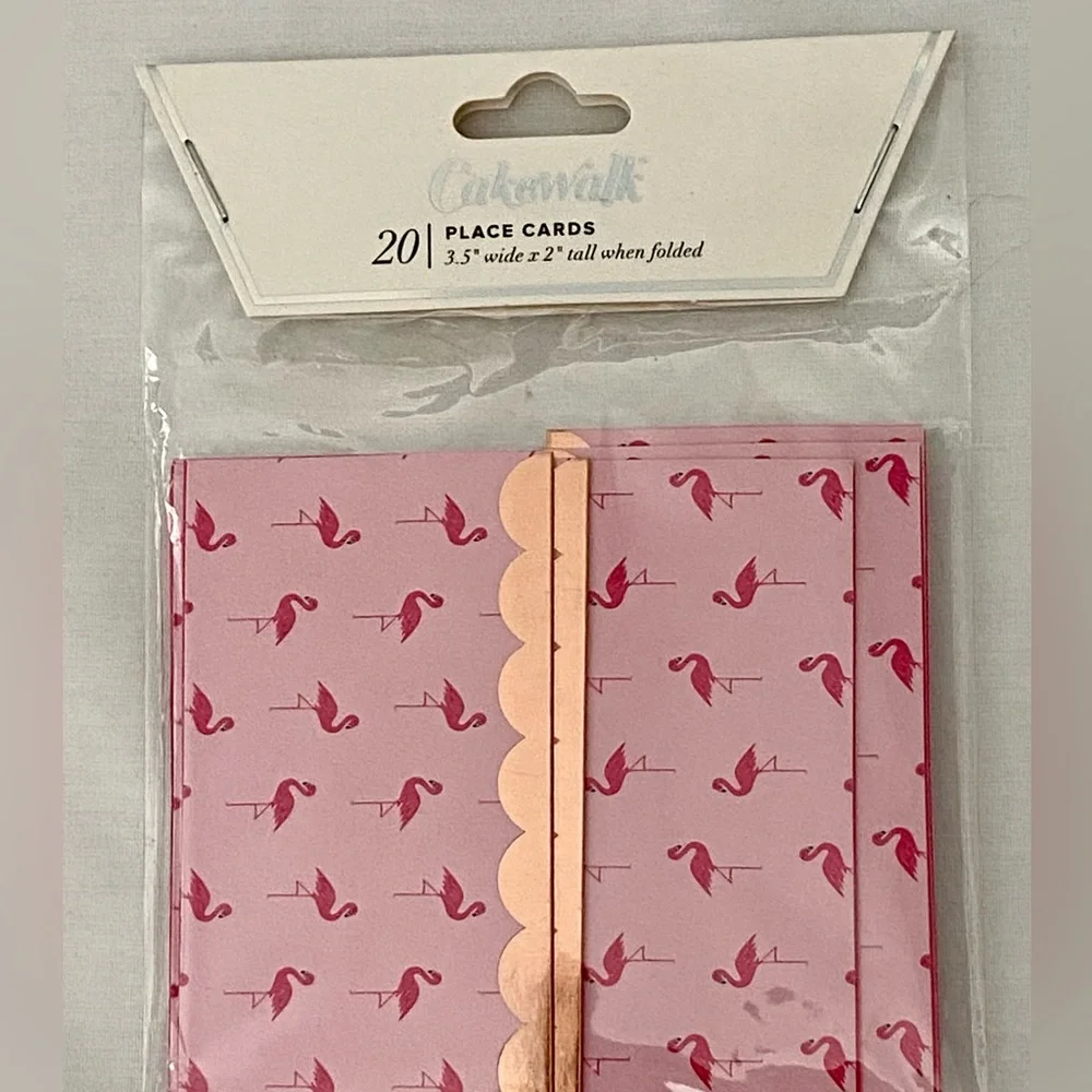 🦩 Flamingo PARTY utensils, placecards & straws